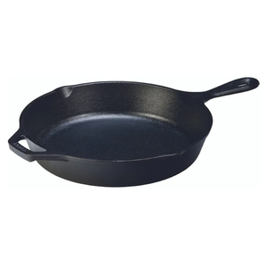 Lodge Seasoned Cast Iron Skillet - 12 Inch Ergonomic Frying Pan with Assist Handle, black