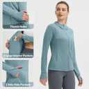 baleaf Women's Sun Protection Jacket Hoodie Clothing Lightweight Long Sleeve Sun Cover Up Shirt (M)