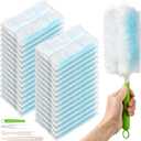 30 Pack Heavy Duty Duster Refills for Swiffer Dusters, Multi Surface 180 Dusters, 1 Handle,1 Upgrade Telescopic Hands