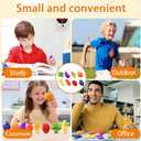 16PCS Various Fruit Shapes Textures Fidget Toys Sensory Stone for KidsTextured Soft Worry Stone for Autism Kids Calming Fidget Stress Toys for Students Anxiety Relief Small Prizes Fidget Toys