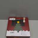 8” Christmas Star Tree Topper Silver Glittered Hollow 3D Christmas Tree Star Topper Built in 10 Bulbs String Lights Treetop Plug in (4 Bulbs 2 Fuses Spare) for Holiday Decor Tree Decorations