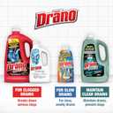 Drano Max Build Up Remover Drain Cleaner, Enzymes & Probiotics Prevents Clogs & Remove Odor-Causing Buildup, Safe for Septic, Toilets & Pipes in Bathroom Drains & Kitchen Sinks, Commercial Line, 60 oz