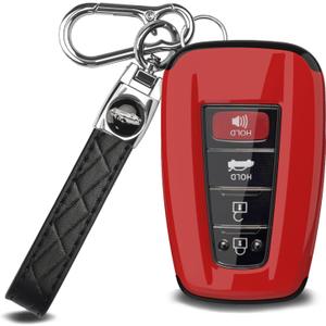 for Toyota RAV4 Corolla 2018-2022 Key Fob Cover with Keychain Premium ABS Key Shells with Camry C-HR Avalon Highlander Prius