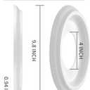 4 Packs Molded Nylon Ceiling Medallion for Light Fixtures and Ceiling Fans, 10"OD x 4"ID x 0.94"P (Fits Canopies up to7-1/4")White