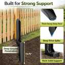 4 Pack Fence Post Repair Kit, Heavy Duty Steel Ground Spike Anchor for Fixing Leaning or Broken 4x4 & 6x6 Wood Posts, No Dig Drive-in Support for Yard, Garden & Fence