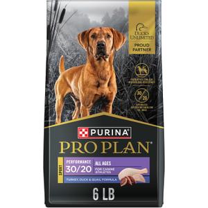 Purina Pro Plan Sport Performance 30/20 Turkey Duck Quail Formula Dry Dog Food, High Protein Dog Food - 6 lb. Bag (BB 05/2026)