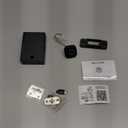 Biometric Fingerprint Cabinet Lock, Black, 32x32mm, Modern Black Style, Battery Indicator, 360-Day Standby, 20 Capacity