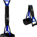 SZHLUX 28" Pooper Scooper, Foldable Dog Pooper Scooper with Unbreakable Material and Durable Spring for Grass and Gravel, Blue