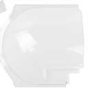 Clear Plexiglass 4812-01 RV Screen Door Bubble Style Slider & 4810-00 Stopper & 4814-00 Holder Complete Replacement Kit, Compatible with Dexter Right Hand Screen Door Bubble Style, Clear