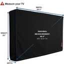 iBirdie Outdoor TV Cover 40 to 43 inch Weatherproof and Waterproof | Black, 39.5"L x 25"H Cover Size, 600D Thick Fabric, Outside Flat Screen Protector with Bottom