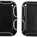 KATUR Motorcycle Brake Master Clutch Cylinder Covers Black CNC Left and Right Front Brake Reservoir Cylinder Cover Compatible with Harley FLH FLHX FLHX Road King 2008-2017 Electra Glide Street