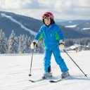 Kids Winter-Mittens Boys Girls Warm Snow Gloves Cold Weather Windproof Ski Mittens for Outdoor(for 6-12 Yrs) (Beige)