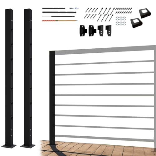 CR Fence & Rail V4 (ONLY) Horizontal Guard Rail End Post DIY Kit, Bracket Included (NOT Compatible with Other Systems)