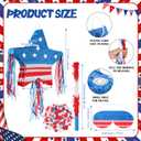 Lunmon 17.7 Inch Patriotic Piñata Decorations 4th of July Piñata with Blindfold Stick and Confetti for Independence Day Fourth of July USA Classroom Party Supplies Centerpiece Decor (Stylish)