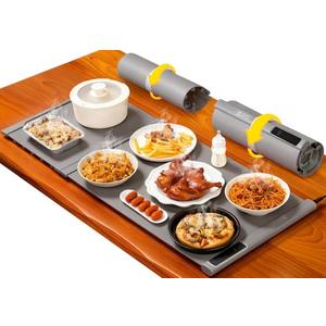 38"x16" Warming Mat for Food Extra Large, Extendable Food Warming Mat, Electric Warming Tray for Buffets Party with 7 Adjustable Temperature, 6 Timer, Silicone Food Warmer for Parties Home Countertop