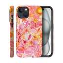 Case for iPhone 14 Pro,Frosted Case for Women Girls,Drop Scratch Protective Cover-Colorful Summer Collage Sea Beach