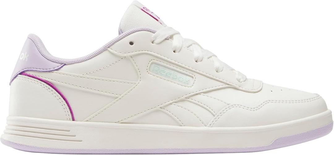Reebok Women's Court Advance Sneaker (9, Chalk/Digital Gleam/Purple Rave)
