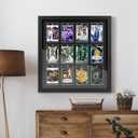 Solid Fir Wood 12-Grid Trading Card Display Frame, Extra Large