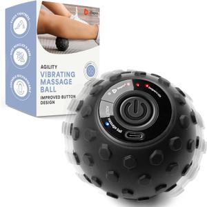 LifePro 4-Speed Vibrating Massage Ball Roller- Revolutionary Lacrosse Ball Deep Tissue Trigger Point Therapy - Massage Ball for Plantar Fasciitis, Yoga Therapy, Mobility, Myofascial Release Ball (Small)