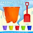 5 Inch Sand Castles Beach Buckets and Shovel Set,Sand Bucket Water Bucket for Beach Fun Great Summer Party Accessory24 Shovels and 24 Pail Buckets