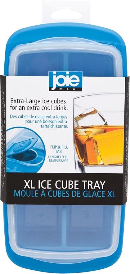 Joie Standard Ice Cube Tray, Covered and Stackable, No-Spill Removable Lid, Pop Open Door for Easy Refills, Keeps Ice Fresh, Freezer Durable, Dishwasher Safe, Colors May Vary