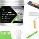 SPMG Self-Leveling Epoxy Floor Paint, High-Gloss Marble Effect, Quick-Dry, Wear-Resistant, Anti-Slip Coating for Indoor and Outdoor cement tile wood garage Floors，60 Sq Ft epoxy sand self leveling paint, 320 Fl Oz