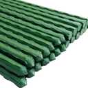 Arlai 45cm/1.48 Ft Garden Stakes, Plastic Coated Steel Plant Stakes Sturdy Tomato Stakes, Pack of 25