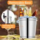 FULIYE Beverage Dispenser with Stand, Drink Dispensers for Parties, Beverage Dispenser with Ice Container, 2.2 Gallon/8L, Clear Acrylic Stainless Steel Lemonade Dispenser for Buffet, Caf, Bar