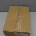 4 Pack Clear Serving Trays, Deep Serving Platters Rectangle 12'' x 8'', Decorative Tray with Gold Rim, Reusable Plastic Tray Organizer for Coffee Table Pantry Party Food Display Spill Proof