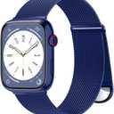 Metal Band Compatible with Apple Watch Bands 38mm 40mm 41mm 42mm 46mm 44mm 45mm 49mm Women Men,Adjustable Magnetic Stainless Steel Mesh Strap for iWatch Ultra/Ultra 2,Series 10 9 8 7 6 5 4 3 2 1 SE (Luxury Blue) Size: 38mm/40mm/41mm/42mm(Series 10)