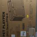 Pet Playpen with Door Dog Foldable Puppy Playpen for Puppies and Small Dogs 6-Panels Easy Assemble Easy Storing for Indoor and Outdoor (6 Panels)