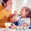 2 x Dads Ice Cream Spoon, Dad Gifts from Daughter, Birthday Gifts Christmas Stocking Stuffers for Dad, Gift for DAD Who Wants Nothing, Fathers Day Stainless Steel Ice Cream Spoons, Husband Gift from Wife