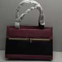 LOVEVOOK Laptop Bag for Women 15.6 Inch Tote Work Professional Leather Computer Briefcase Waterproof Handbag Shoulder Large Capacity Business Teacher Office Crossbody Purse (Black/Purple)