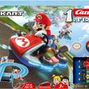 Carrera First Mario Kart - Slot Car Race Track with Spinners - Includes 2 Cars: Mario and Yoshi - Battery-Powered Beginner Toy Racing Set for Kids Ages 3 Years and Up, Medium