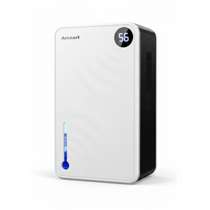 Amzart Dehumidifier 118 OZ for Home, Dehumidifier (980 sq.ft) With Humidity Display, Time Setting Dehumidifier, Dehumidifier with Drain Hose, Defrost function Dehumidifier, White