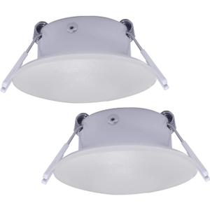 Facon 3 Inch LED 12V RV Puck Light, Full Aluminum Recessed LED Ceiling Light, 12Volts Interior Light for RV Motor-Homes Camper Caravan Trailer Boat (Pack of 2)