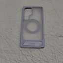 TORRAS Strong Magnetic & Seamless Stand for Samsung Galaxy S25 Ultra Case, Fit for MagSafe, Mil-Grade Drop Protection, Kickstand for Samsung Galaxy S25 Ultra Case, Translucent Back/Silverblue Edge