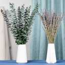 115 PCS Mixed Dried Eucalyptus Stems with Lavender Flowers Bundle for Shower, 17'' Natural Eucalyptus Leaves Branches Hanging Shower Plant for SPA Home Fragrance Bathroom Table Vase Decor
