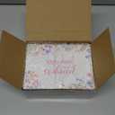 Prayer Box with 100 Pcs Cards to Writes on, 6.8 x 5 x 3 Inches Blank Wooden Prayer Request Cards Box for Women Christian Bible Christmas Nativity Gifts(Flowers)