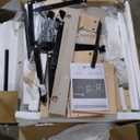 Sauder Edge Water Executive Desk, Chalked Chestnut, 65" Home Office Desk with Storage