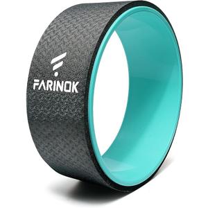 Yoga Wheel for Stretching & Flexibility to Help Back Aches & Tension, Deep Tissue Muscle Massage. Back Roller Wheel with Extra Cushion, Wider & Thickest Foam, Stretches and Strengthens Core Muscles