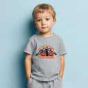 Halloween Shirts for Toddler Boys Girls Kids 2-8 Years, Unisex Pumpkin Ghost Bat Soft Cotton Short Sleeve Tee (Gray)