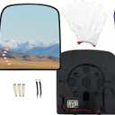 Right Side Mirror Glass Replacement for 2007-2018 Chevrolet Chevy Silverado 1500 2500 3500 HD, Suburban,GMC Sierra, Yukon 1500 2500 XL With Heated and Towing Mirror,LED Arrow signal