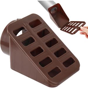 Lawn Grate Yard Drain,Angled Drainage GrateYard Drain Grate Emitter, Angled Drain Cover for Gutter Downspout Extensions (Brown)
