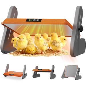 Ficuswin Brooder Heater for 20 Chicks, Chicken Heating Brooder Plate with 3 Adjustable Temp Settings, Safe Coop Heater for Poultry Cage Warmer, 16"x10" Energy Efficient Radiant Heat Pad(ETL Compliant)