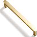 Goo-Ki 6 Pack Pure Brass Made Luxurious Cabinet Pulls,Matte,5 Inches Center to Center,Brushed Brass