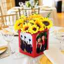 Spiareal 12 Pcs Graduation Box Centerpieces for Table 6/7 Inch Photo Display Congrats Grad Party Favor Gift College Picture Box Photo Props Frame for Graduation Table Decoration(Red)