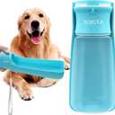 Portable Dog Small Animals Water Bottle for Walking 19 OZ or 12 OZ Pet Water Bottles for Puppy Medium Large Dogs Little Animals Water Dispenser Dog Small Animals Water Bowl (19OZ Blue)