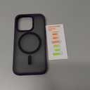 TORRAS Stronger Magnetic for iPhone 14 Pro Case, 12 FT Military Grade Drop Tested, Compatible with MagSafe, Slim Protective Matte Silicone for iPhone 14 Pro Phone Case, Translucent Back/Black Edge