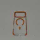DEERLAMN Strong Magnetic Case for iPhone 17 Pro Max 6.9-Inch,[Compatible with Magsafe][Military Grade Drop Protection] Clear Slim Shockproof Protective Phone Cover-Transparent+Orange